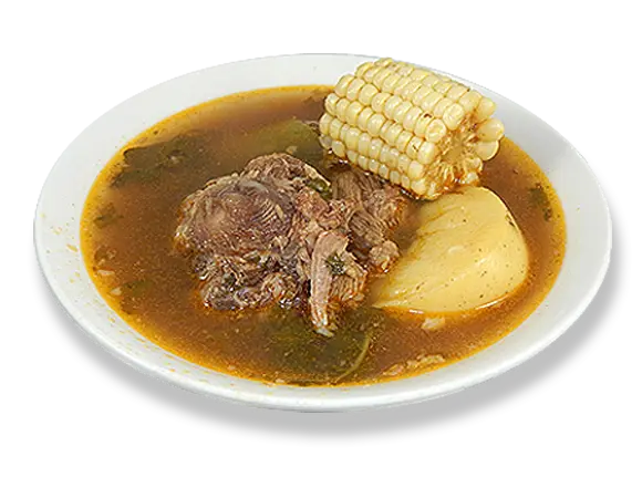 a plate of beef broth.