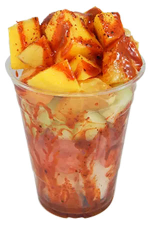a cup of diced fruit.