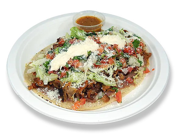 a plate of huaraches.